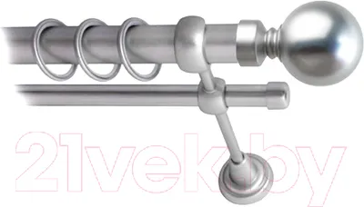 Карниз для штор Lm Decor Шар большой 059 2р гладкий 25/16мм (сатин, 1.8м)