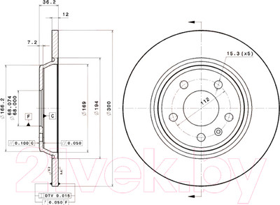 Тормозной диск Brembo 08A75911