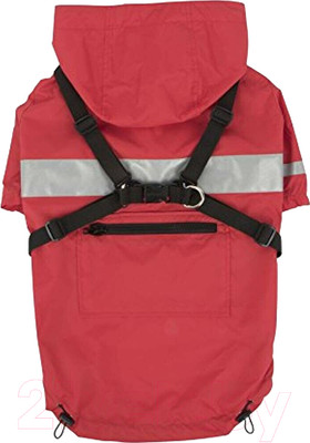 Дождевик для животных Puppia Wilderness / PLRA-JM9320-RD-XXL (XXL, красный)