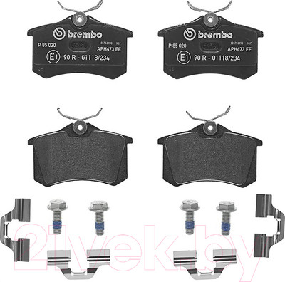 Тормозные колодки Brembo P85020