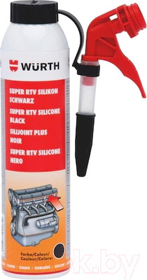 Герметик силиконовый Wurth Super RTV / 08933311 (200мл, черный)