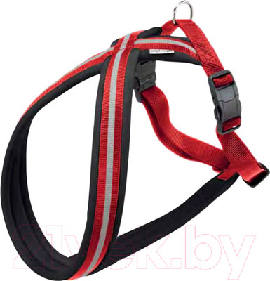 Шлея Ferplast Daytona Cross P / 75580421 (M, красный/светоотражающий)