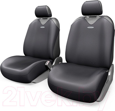 Комплект чехлов для сидений Autoprofi R-1 Sport Plus R-402Pf BK (Передний ряд)