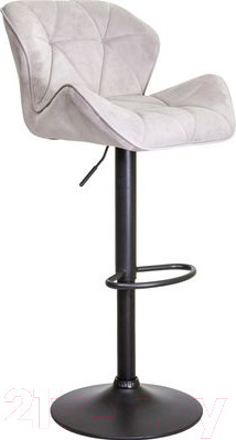 Стул барный AksHome Berlin (серый велюр/черный)