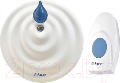 Электрический звонок Feron E-374 / 23687 (белый/синий)