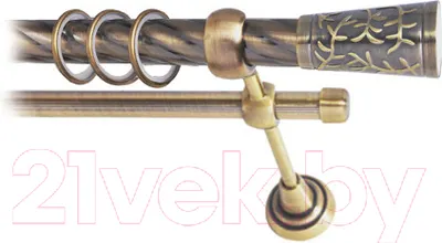 Карниз для штор Lm Decor Византия 066 2р витой 25/16мм (антик, 1.8м)