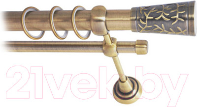 Карниз для штор Lm Decor Византия 066 2р гладкий 25/16мм (антик, 3.6м)