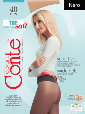 Колготки Conte Elegant Top Soft 40 (р.2, nero)