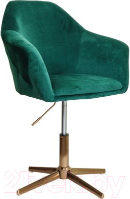 Стул AksHome Dubai (зеленый велюр/золото)