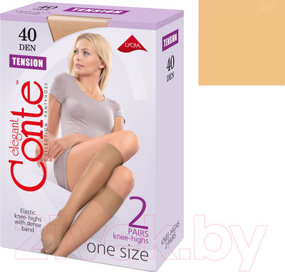 Гольфы Conte Elegant Tension 40 (р.23-25, natural, 2 пары)