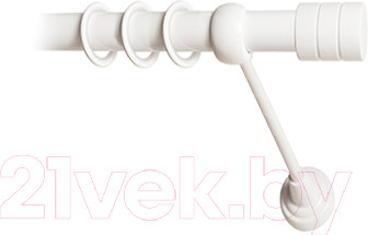 Карниз для штор Lm Decor Цилиндр 088 1р гладкий 25мм (белый глянец, 3.6м)