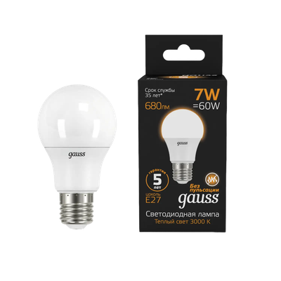 Лампа Gauss E27 7W 2700K/3000K / 102502107
