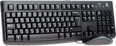 Комплект клавиатура и мышь Logitech MK120 (черный)