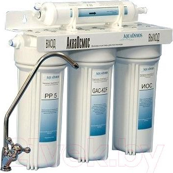 Фильтр под мойку АкваОсмос АО 4 М PP 5 + GAC-KDF + ИОС + Т 33