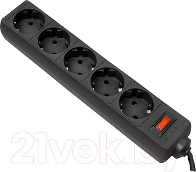 Сетевой фильтр Defender ES 99484 (1.8м, 5 розеток, черный)