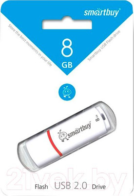 USB flash накопитель SmartBuy Crown 8Gb White (SB8GBCRW-W)