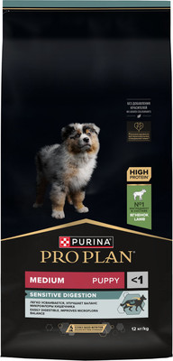 Сухой корм для собак Pro Plan Puppy Medium Sensitive Digestion с ягненком (12кг)