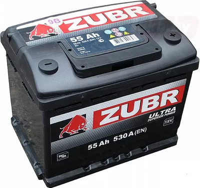Автомобильный аккумулятор Zubr Ultra R+ (55 А/ч)