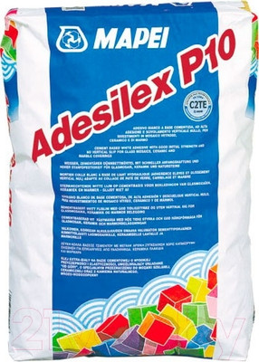 Клей для плитки Mapei Adesilex P10 (25кг, белый)