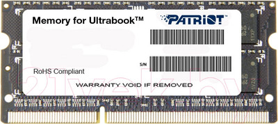 Оперативная память DDR3 Patriot PSD34G1600L81S