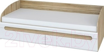 Односпальная кровать Мебель-Неман Леонардо МН-026-12 (белое дерево/дуб Сонома)