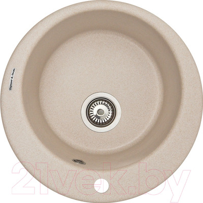 Мойка кухонная Zigmund & Shtain Kreis 480 (топленное молоко)