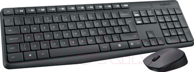 Комплект клавиатура и мышь Logitech MK235 (черный)