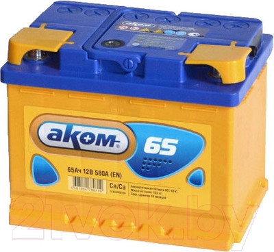 Автомобильный аккумулятор AKOM 6СТ-65 Евро / 565000009 (65 А/ч)
