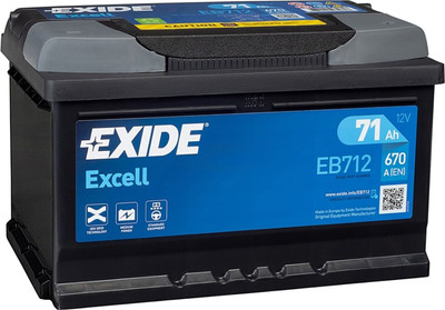 Автомобильный аккумулятор Exide Excell EB712 (71 А/ч)