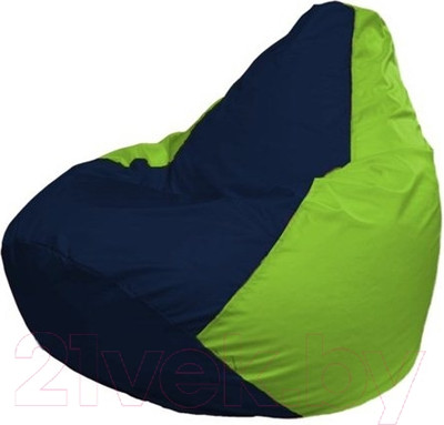 Бескаркасное кресло Flagman Груша Мини L Г0.1-43 (темно-синий/салатовый)