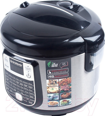 Мультиварка Endever Vita-95 (черный/сталь)
