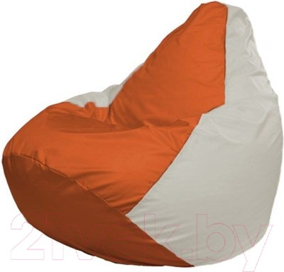 Бескаркасное кресло Flagman Груша Мини L Г0.1-189 (оранжевый/белый)