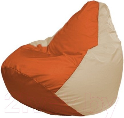 Бескаркасное кресло Flagman Груша Мини L Г0.1-207 (оранжевый/светло-бежевый)