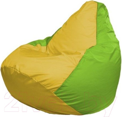 Бескаркасное кресло Flagman Груша Мини L Г0.1-256 (желтый/салатовый)