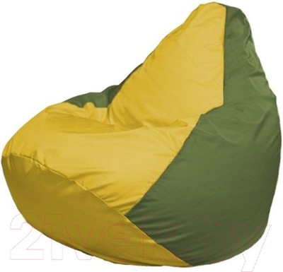 Бескаркасное кресло Flagman Груша Мини L Г0.1-259 (желтый/оливковый)