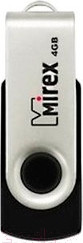 USB flash накопитель Mirex Swivel Rubber Black 4GB (13600-FMURUS04)