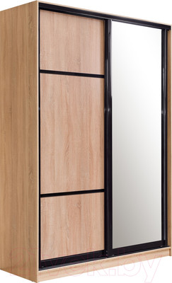 Шкаф-купе Евва 16 SSG.02 / АЭП ШК.2 01 (сонома/венге глянец)