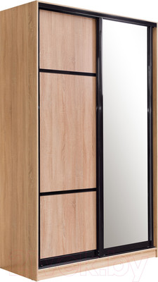 Шкаф-купе Евва 14 SSG.02 / АЭП ШК.2 02 (сонома/ венге глянец)