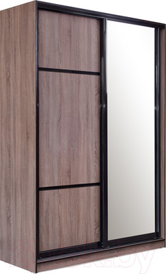 Шкаф-купе Евва 16 TTG.02 / АЭП ШК.2 01 (трюфель/венге глянец)