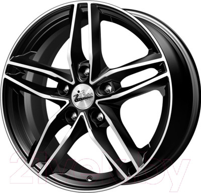 Литой диск iFree Moskva (KC689) 16x6.5" 5x114,3мм DIA 60.1мм ET 45мм Блэк джек