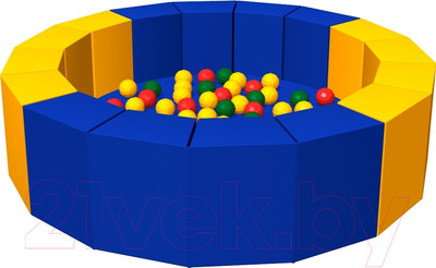 Сухой бассейн Romana 16 граней ДМФ-МК 14.19.01 (300 шариков)