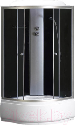 Душевая кабина Coliseum Simple T-100 (черный/тонированное стекло)