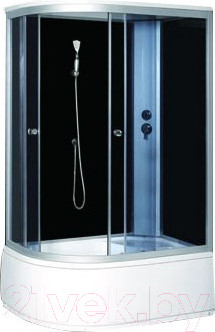 Душевая кабина Coliseum Simple T-120 R (черный/тонированное стекло)