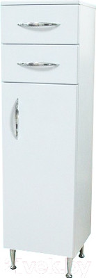 Шкаф-полупенал для ванной СанитаМебель Камелия-42 Д2 (белый, правый)