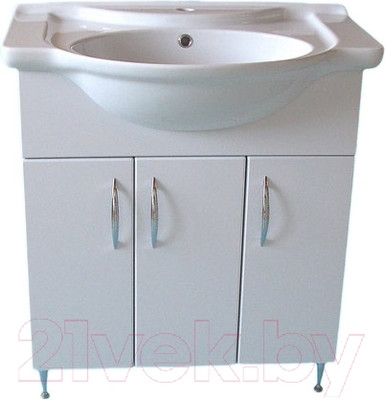 Тумба под умывальник СанитаМебель Камелия-67 Д2 (белый)