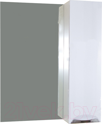 Шкаф с зеркалом для ванной СанитаМебель Камелия-08 Д3 (правый, белый)