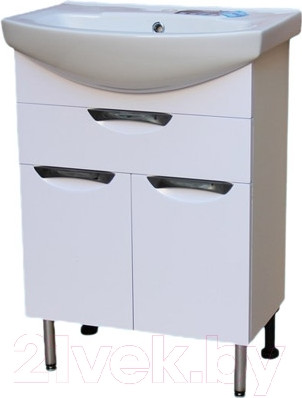 Тумба под умывальник СанитаМебель Камелия-64.22 Д3 (белый)