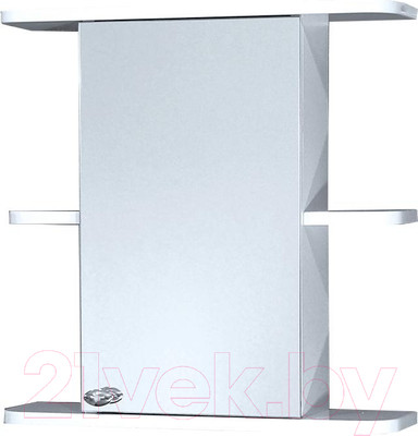 Шкаф с зеркалом для ванной СанитаМебель Камелия-03.54 (правый, белый)