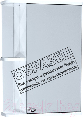 Шкаф с зеркалом для ванной СанитаМебель Камелия-09.50 (правый, белый)