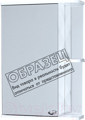 Шкаф с зеркалом для ванной СанитаМебель Камелия-09.50 (левый, белый)